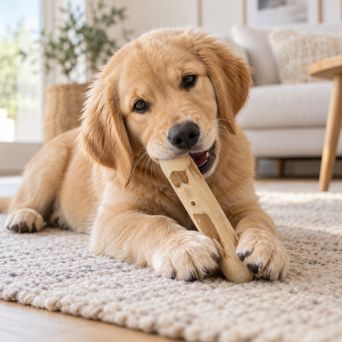 Palo masticable de madera de café para perros – hueso natural