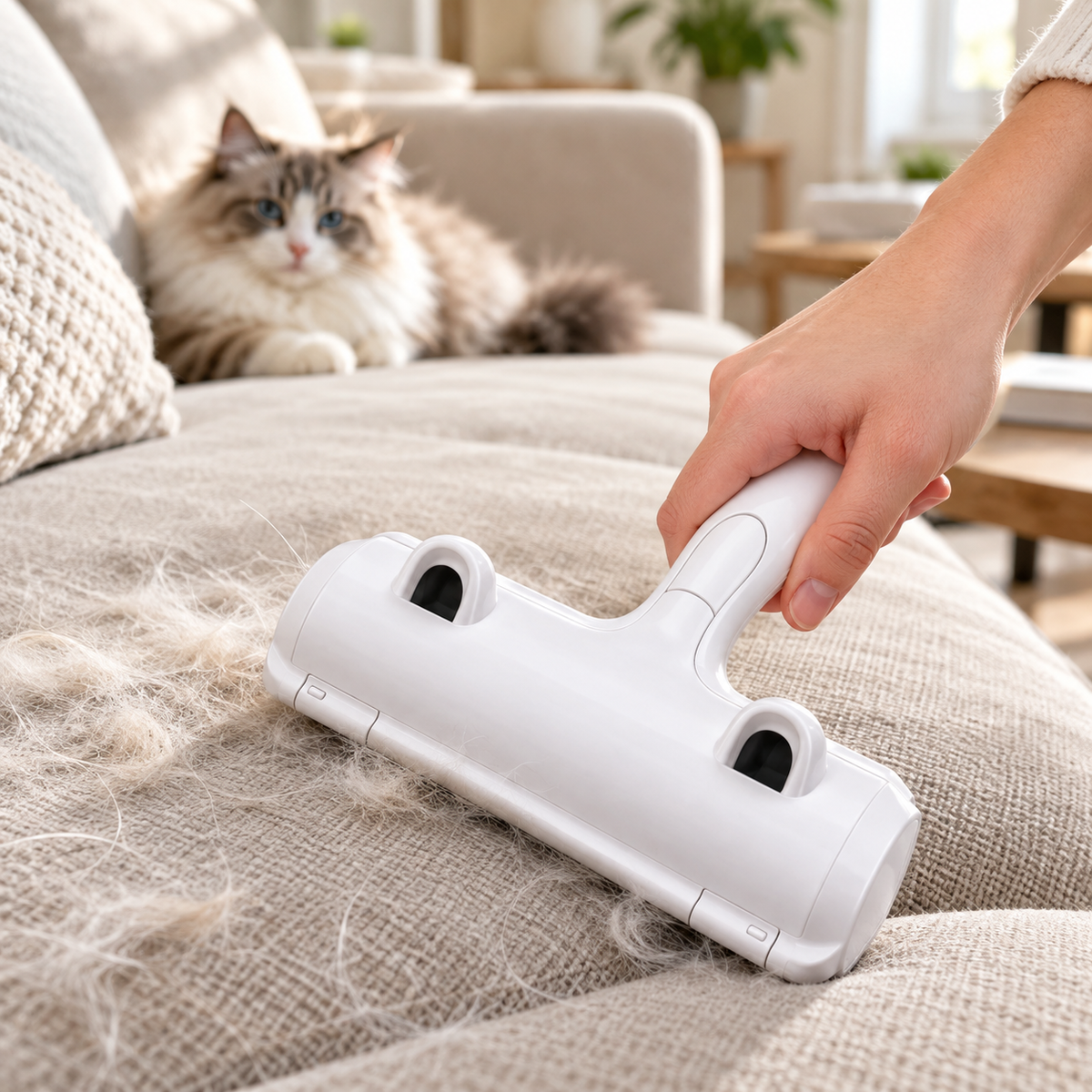Tierhaare vom Sofa entfernen